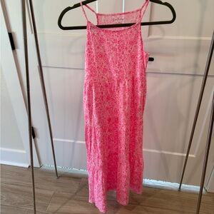 Girls large Lilly Pulitzer Vibrant Pink Patterned dress